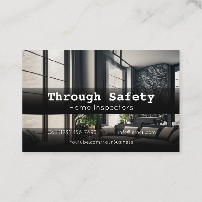 Cartão De Visita Serviços de inspeção doméstica profissional (Verso)