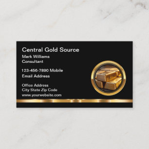 Cartão De Visita Serviços de Investimento em Ouro Classy