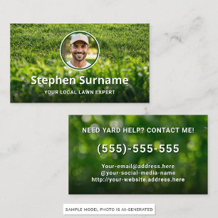 Cartão De Visita Serviços de Jardim Fotografia Personalizada de Pai