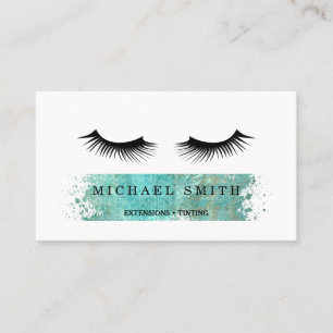 Cartão De Visita Serviços de Lash de Olhos de Água Blush