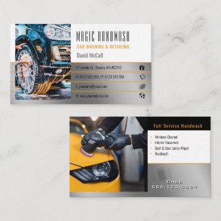 Cartão De Visita Serviços de lavagem manual | Lavagem automóvel