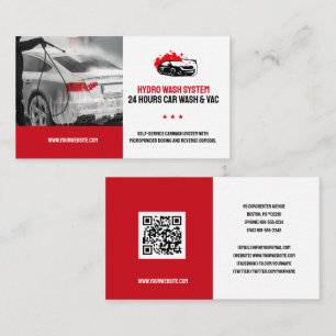 Cartão De Visita Serviços de lavagem manual Lavagem automóvel