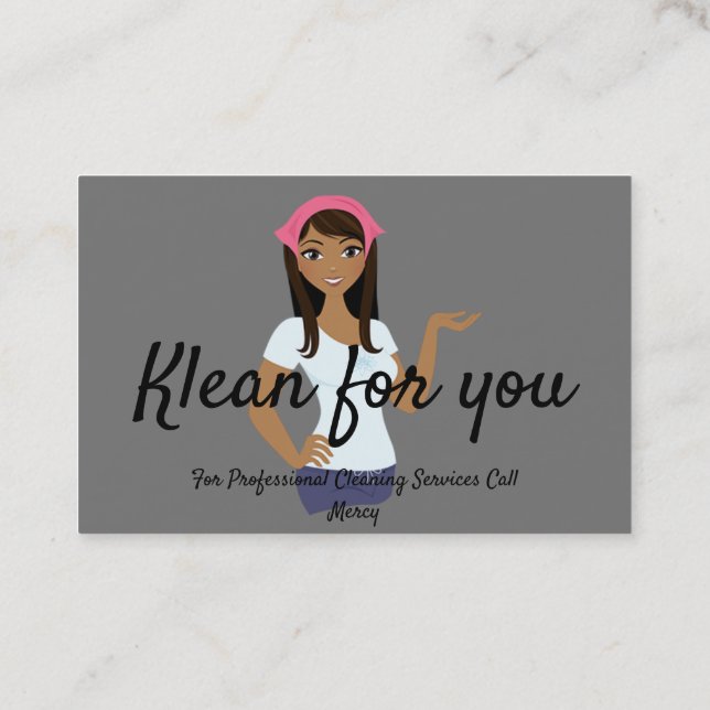 Cartão De Visita Serviços de Limpeza (Verso)