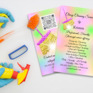 Cartão De Visita Serviços de limpeza Casa Mantendo o grupo de logot