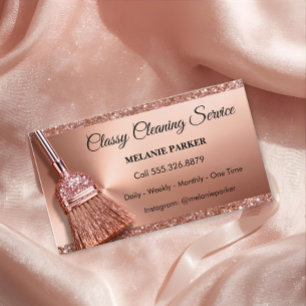 Cartão De Visita Serviços de Limpeza Classy