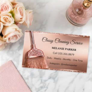Cartão De Visita Serviços de Limpeza Classy