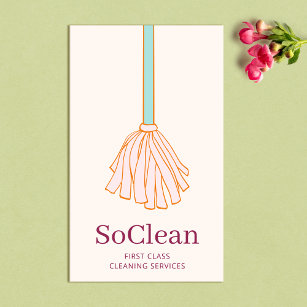 Cartão De Visita Serviços De Limpeza Da Casa De Maçã-Feira, Cute Ma