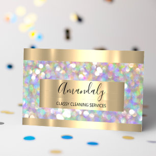 Cartão De Visita Serviços De Limpeza Da Casa De Maid Mantendo Dour
