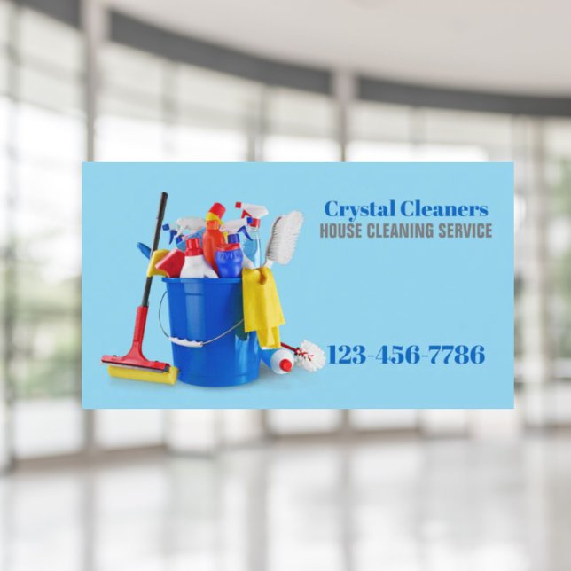 Cartão De Visita Serviços de Limpeza de Agregados de Serviço Janito (Office Janitorial Housekeeping Cleaning Services Business Card)