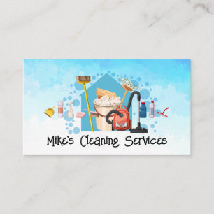 Cartão De Visita Serviços de Limpeza de Casa Ferramentas   Empregad