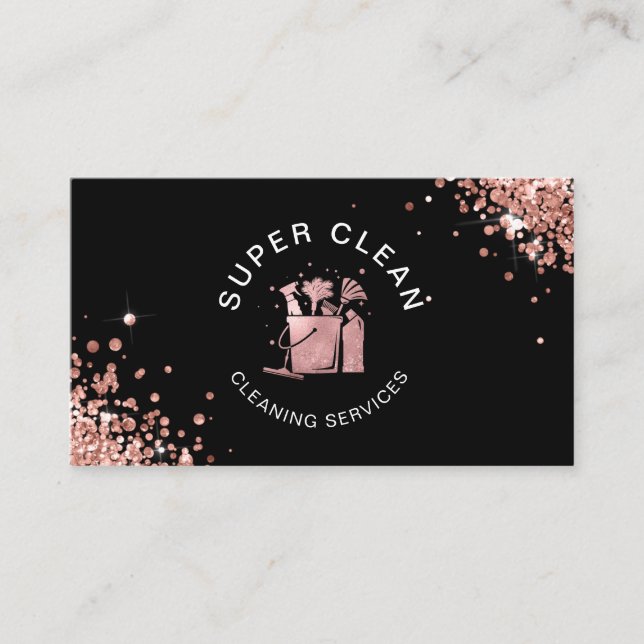 Cartão De Visita Serviços de limpeza de casas profissionais Hologri (Frente)