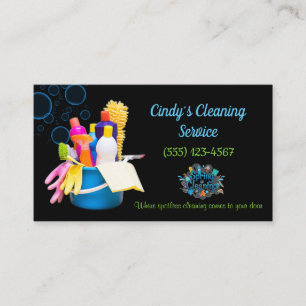 Cartão De Visita Serviços de limpeza de Design