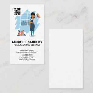 Cartão De Visita Serviços de limpeza doméstica   House Maid   có