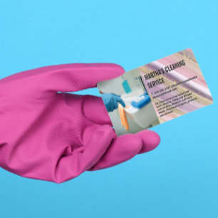 Cartão De Visita Serviços de Limpeza   Fornecimentos   Maids Cart