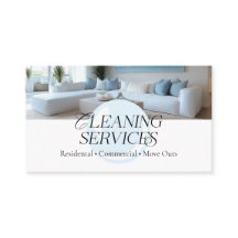 Serviços de Limpeza Modernos Branco Azul Elegantes