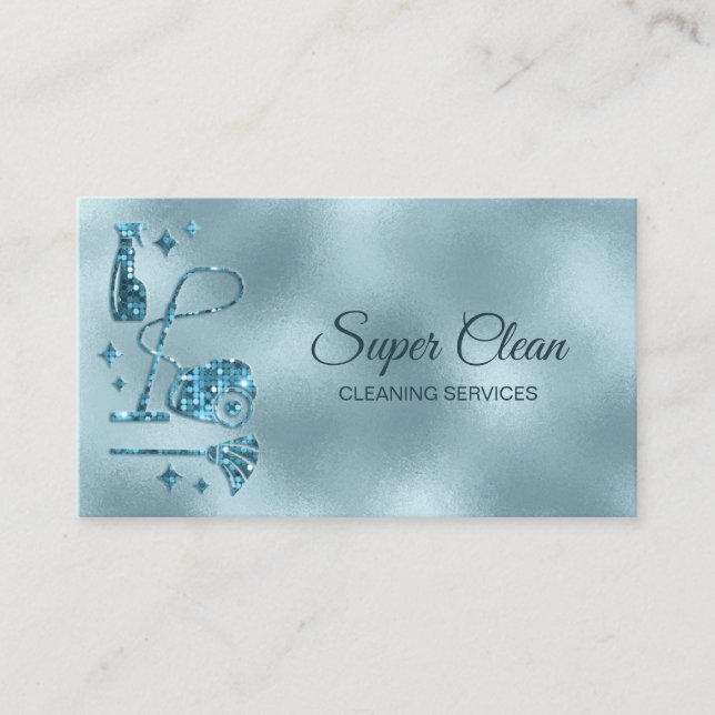 Cartão De Visita Serviços de limpeza profissional de casas de limpe (Frente)