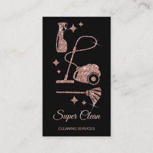 Cartão De Visita Serviços de limpeza profissional de casas de limpe