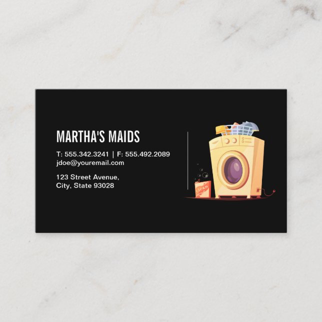 Cartão De Visita Serviços de Limpeza Vácuo (Frente)