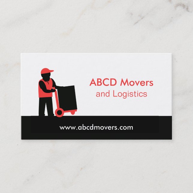 Cartão De Visita Serviços de Logística de Entrega da Modern Mover (Frente)