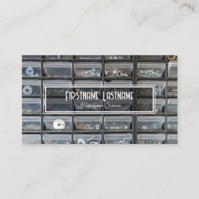 Cartão De Visita Serviços de mão de ferramentas rústicas para banca (Frente)