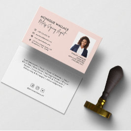 Cartão De Visita Serviços de Notários de Foto Profissional Chic