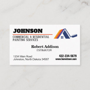 Cartão De Visita Serviços de pintura comerciais e residenciais