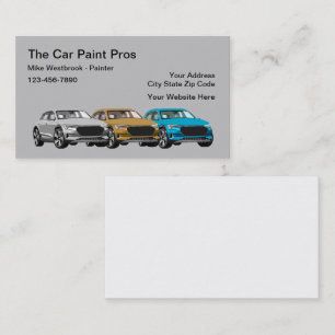 Cartão De Visita Serviços de pintura de automóveis 