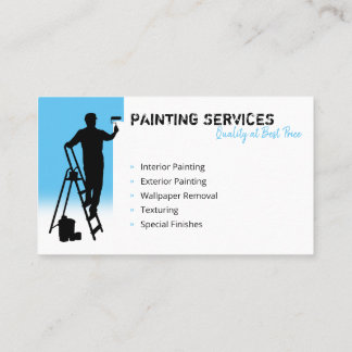 Cartão De Visita Serviços de pintura | Pintor a azul-céu