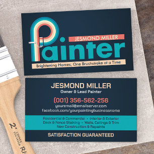 Cartão De Visita Serviços de pintura profissional - Barramento do p