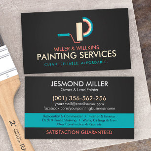 Cartão De Visita Serviços de pintura profissional - Barramento do p