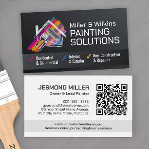 Cartão De Visita Serviços de pintura profissional - Pintor de casas