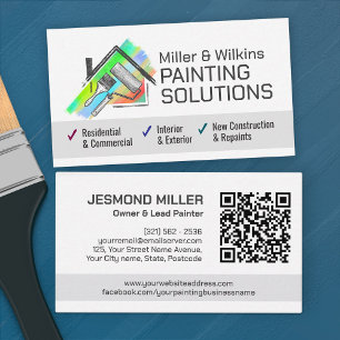 Cartão De Visita Serviços de pintura profissional - Pintor de casas