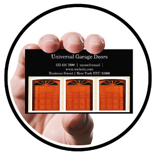 Cartão De Visita Serviços de Portão de Garagem Novo Design