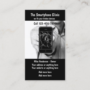Cartão De Visita Serviços de reparações do telemóvel