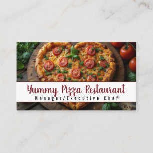 Cartão De Visita Serviços de restauração de pizza
