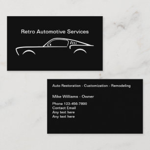 Cartão De Visita Serviços de Restauro Automotivo Incríveis