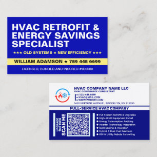 Cartão De Visita Serviços de Retrofit e Eficiência Energética de HV