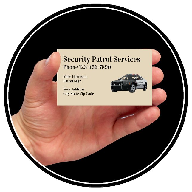 Cartão De Visita Serviços de segurança profissionais (Security Business Cards)