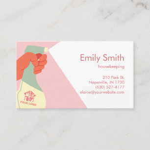 Cartão De Visita Serviços de serviço doméstico Limpeza manual Códig