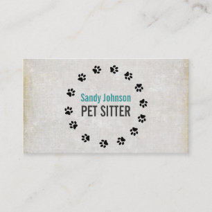 Cartão De Visita Serviços de Sessão Pet Sitter