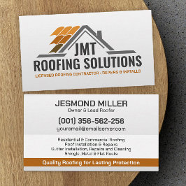 Cartão De Visita Serviços de telhas profissionais - Roofer
