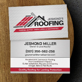 Cartão De Visita Serviços de telhas profissionais - Roofer
