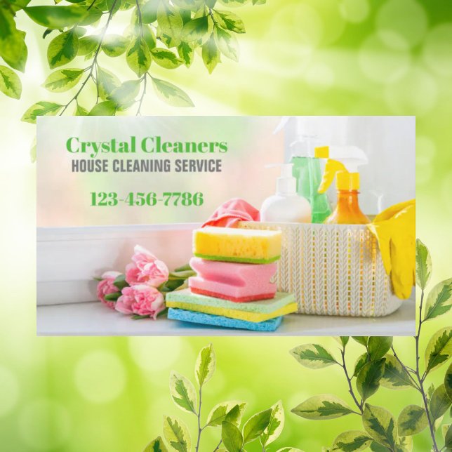 Cartão De Visita Serviços domésticos modernos (Modern Housekeeper Maid Services Housekeeping Business Card)