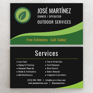 Cartão De Visita Serviços Externos Paisagismo Cuidado com o Jardim