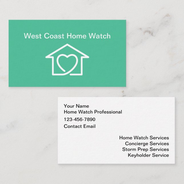 Cartão De Visita Serviços Homewatch & Concierge (Frente/Verso)