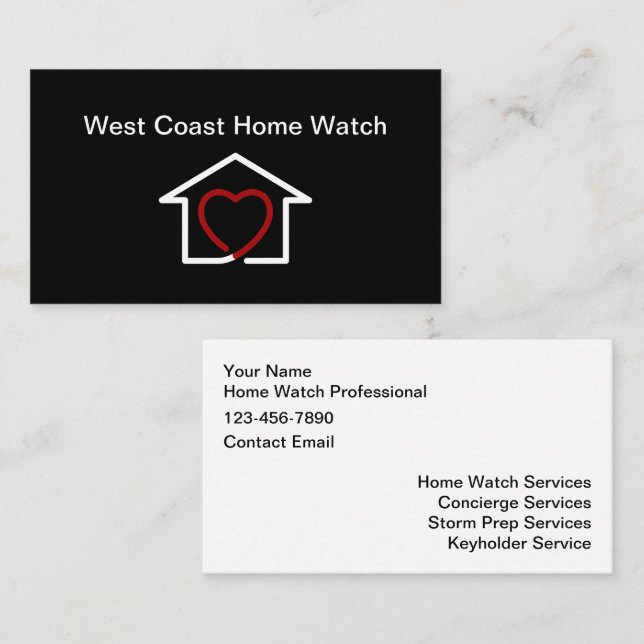 Cartão De Visita Serviços Homewatch & Concierge (Frente/Verso)