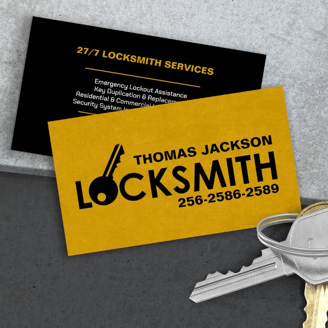 Cartão De Visita Serviços Locksmith (Criador carregado)