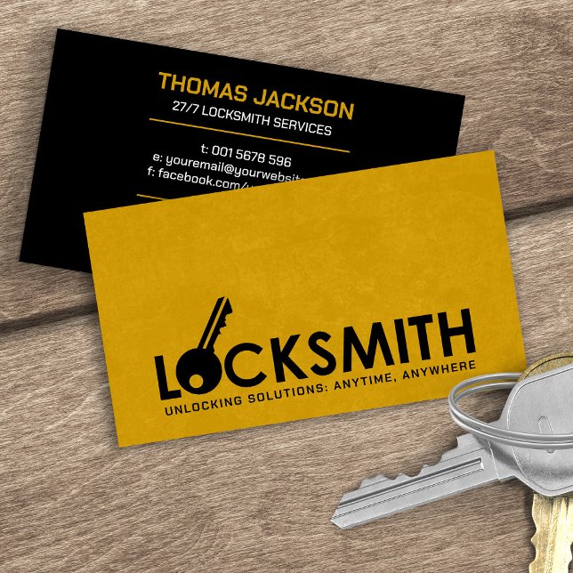 Cartão De Visita Serviços Locksmith (Criador carregado)