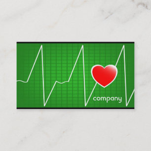 Cartão De Visita Serviços médicos do Cardiogram do coração