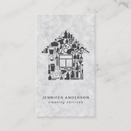 Cartão De Visita Serviços modernos de limpeza de Cinzas